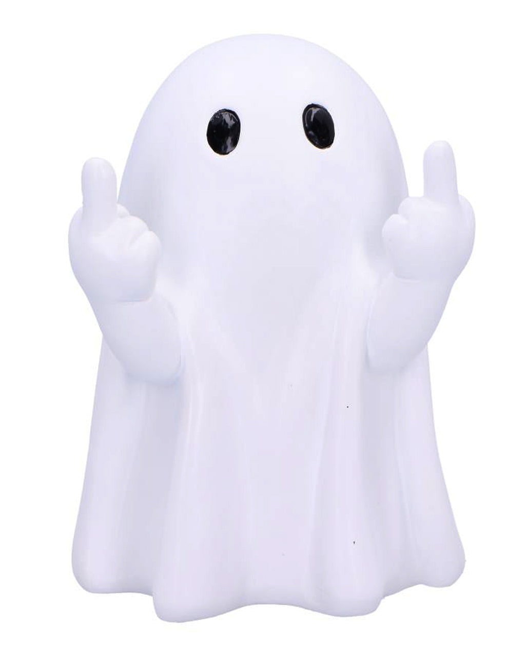 Freches Weißes Gespenst mit Mittelfinger Pose 12,5cm