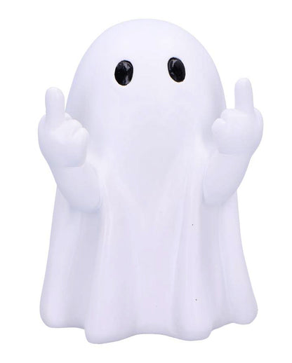 Freches Weißes Gespenst mit Mittelfinger Pose 12,5cm