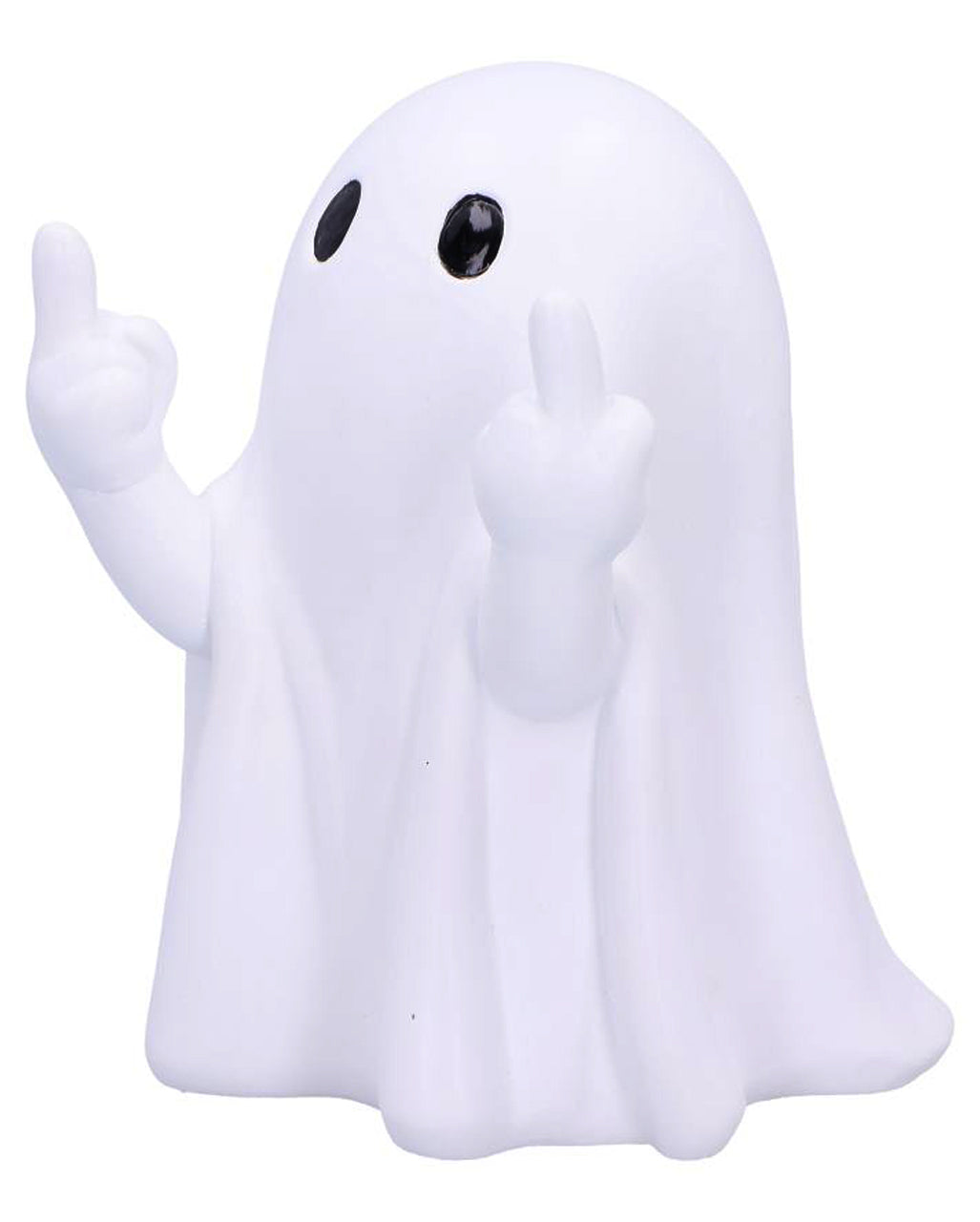 Freches Weißes Gespenst mit Mittelfinger Pose 12,5cm
