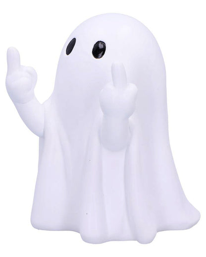 Freches Weißes Gespenst mit Mittelfinger Pose 12,5cm