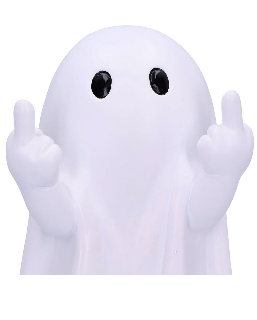 Freches Weißes Gespenst mit Mittelfinger Pose 12,5cm