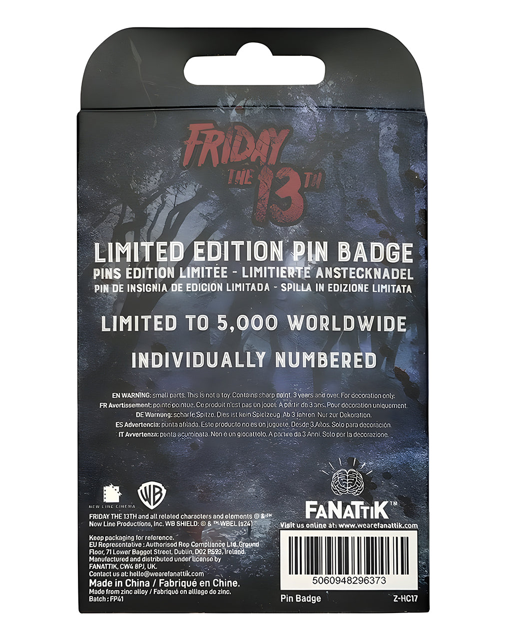 Friday The 13th Pin Badge Set Of 2