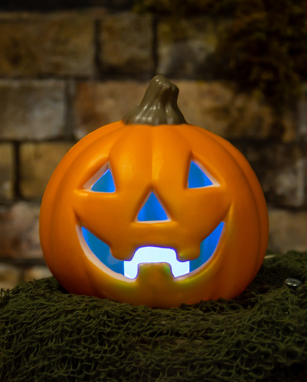 Friendly Halloween Pumpkin With Light 12cm