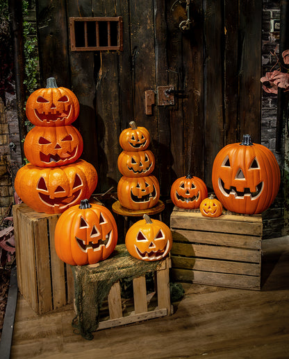 Friendly Halloween Pumpkin With Light 12cm