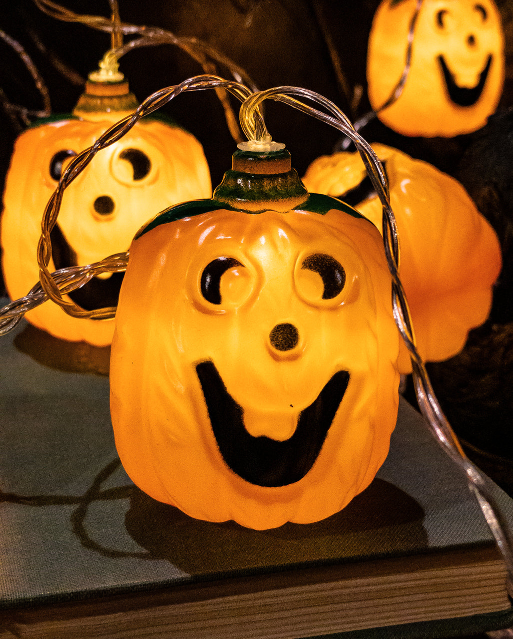 Halloween Jack O'Lantern Lichterkette mit 10 LEDs