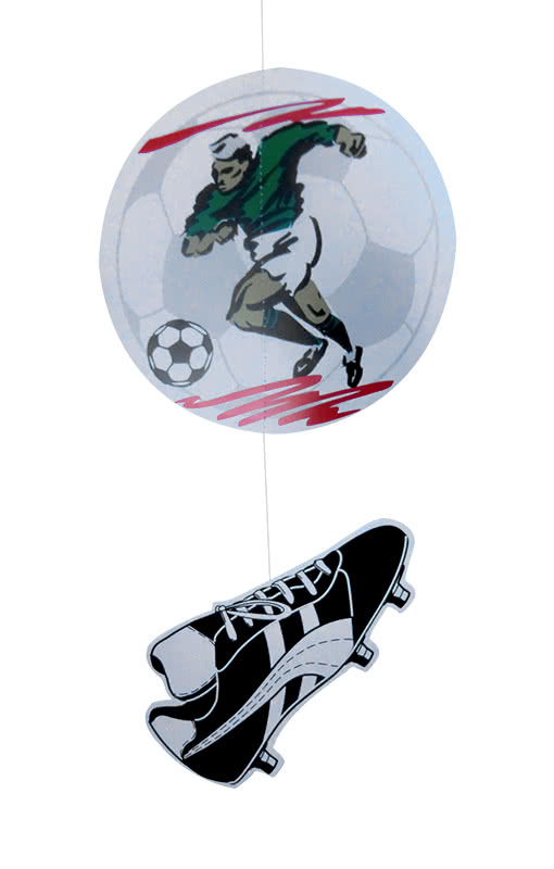 Deko Hänger Fußballer und Fußballschuh