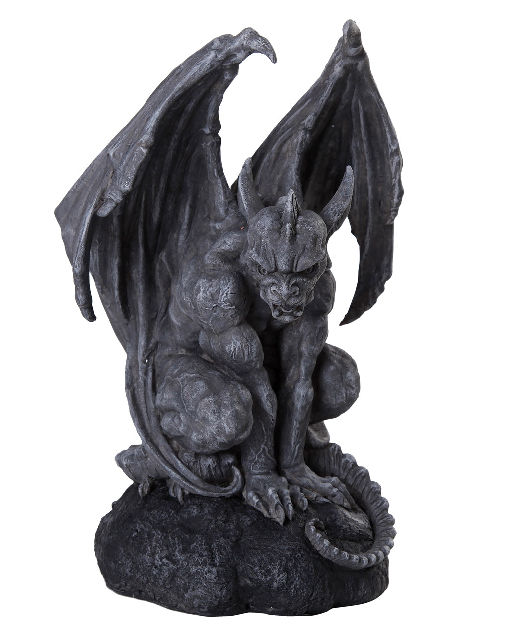 Gargoyle auf Stein sitzend 32cm