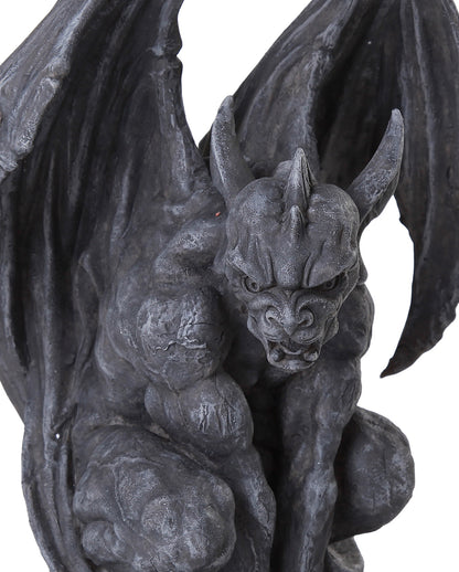 Gargoyle auf Stein sitzend 32cm