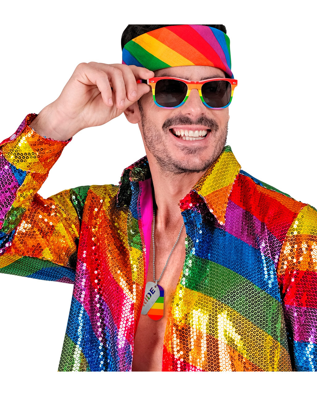 Gay Pride Dog Tag Halskette