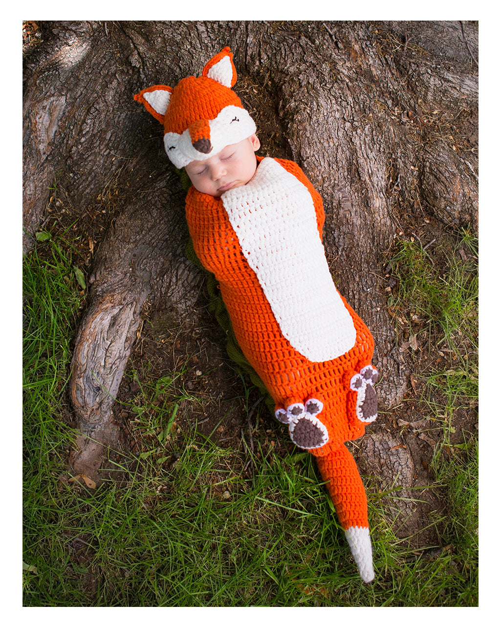 Gehäkelter Baby Kostümsack Fuchs