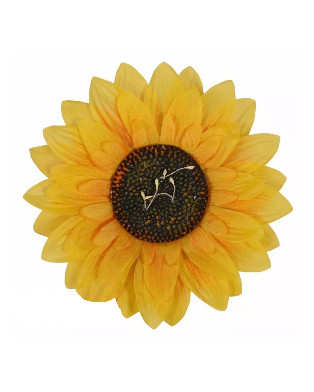 Gelbe Sonnenblume als Brosche