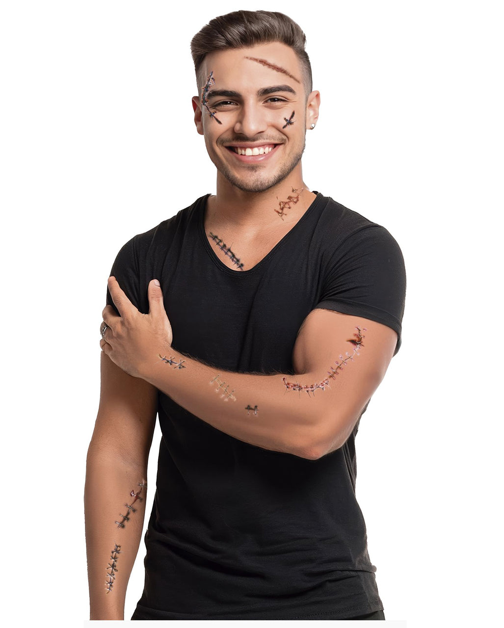Genähte Narben Klebetattoos