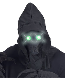Gesichtslose Maske mit Grünen Leuchtaugen