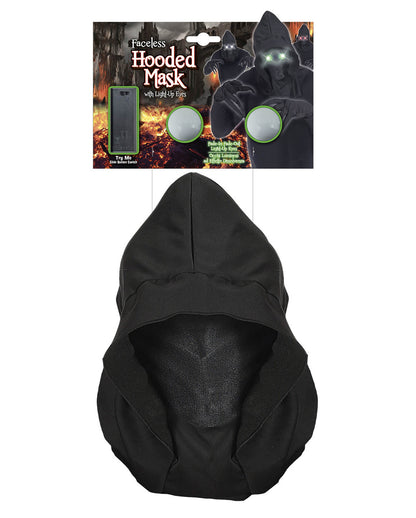 Gesichtslose Maske mit Grünen Leuchtaugen