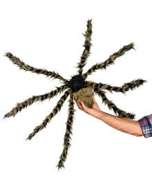 Gestreifte Tigerspinne mit roten LED Augen 122cm