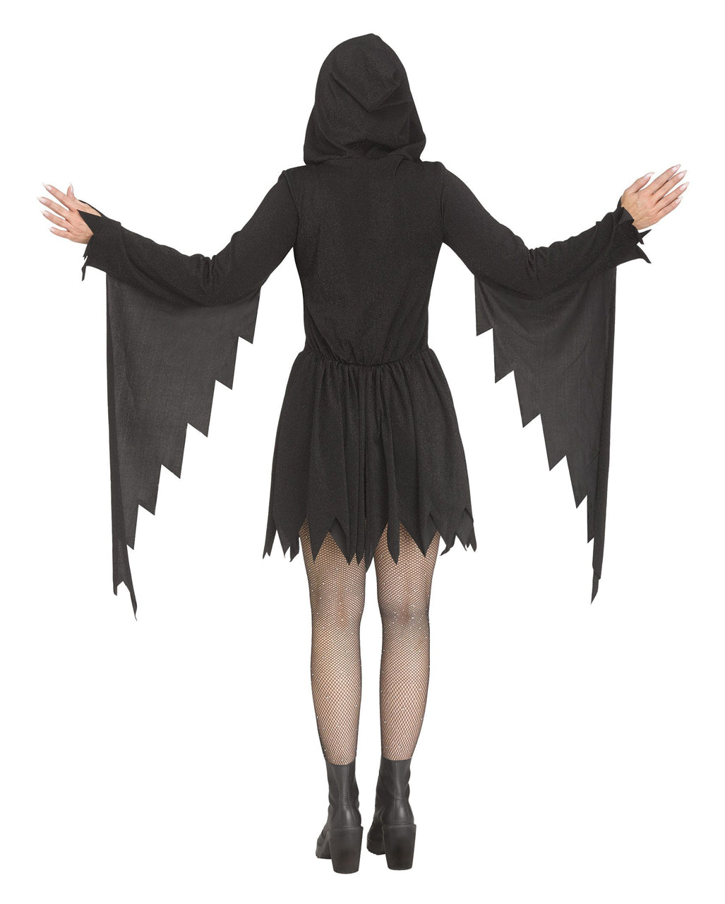 Ghost Face Damen Glitzer Kostüm mit Maske