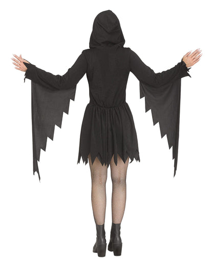 Ghost Face Damen Glitzer Kostüm mit Maske