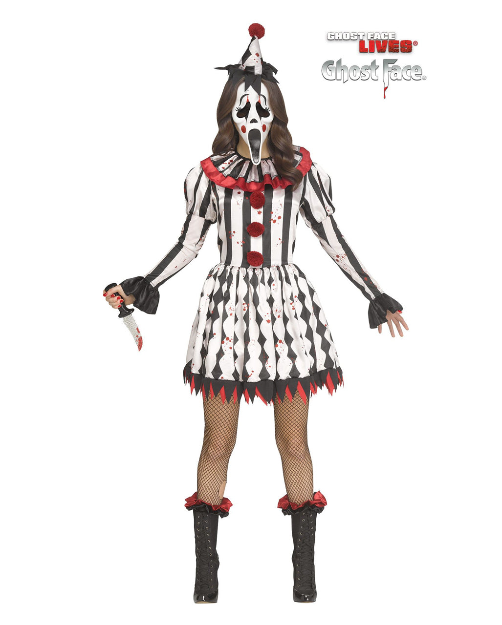 Ghost Face Harlekin Kostüm für Damen