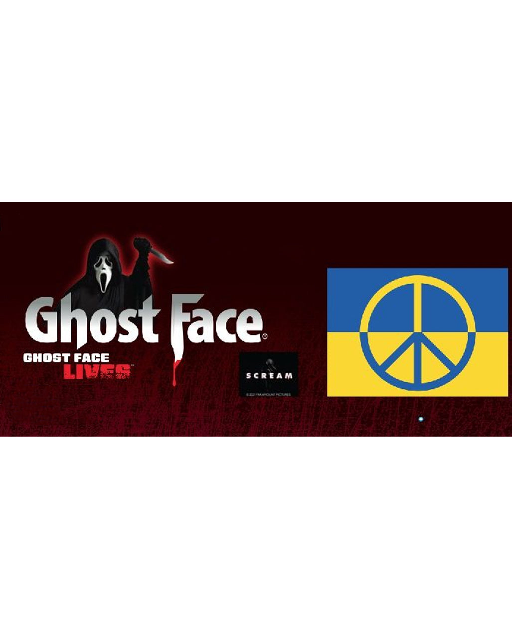 Ghost Face "Stop the War" Mask
