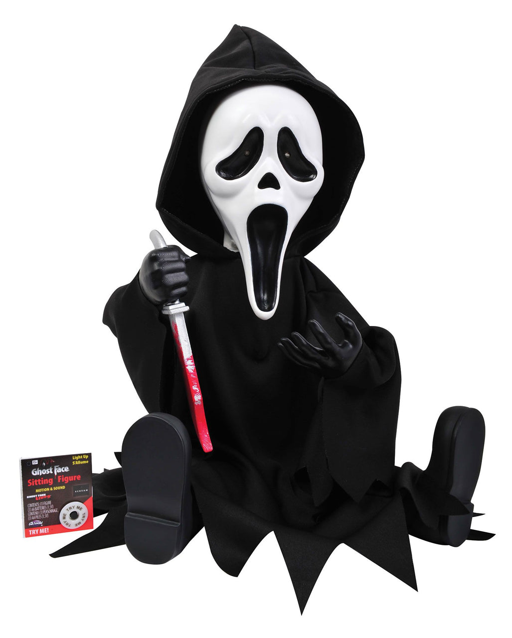 Ghostface Animatronic mit Licht, Ton & Bewegung 28cm