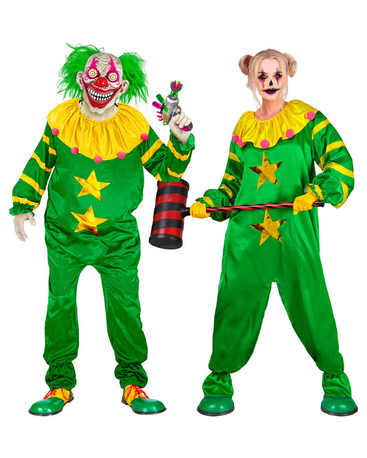 Giftgrünes Horror-Clownkostüm