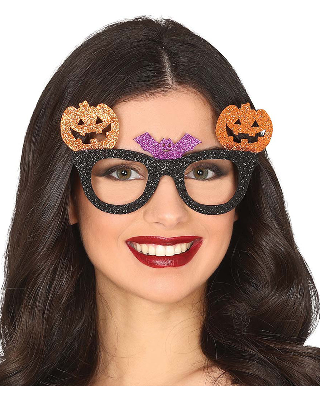 Glitter Pumpkin Halloween Glasses