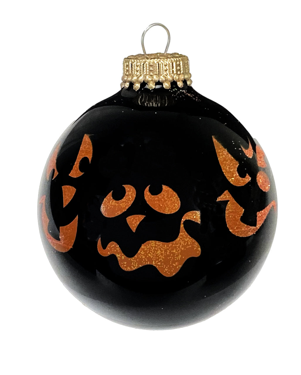 Gruselgesichter Halloween Glitzer Weihnachtskugeln Ø6,5cm 4 Stück