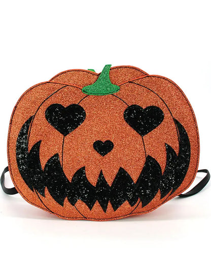 Glitter Halloween Kürbis Rucksack