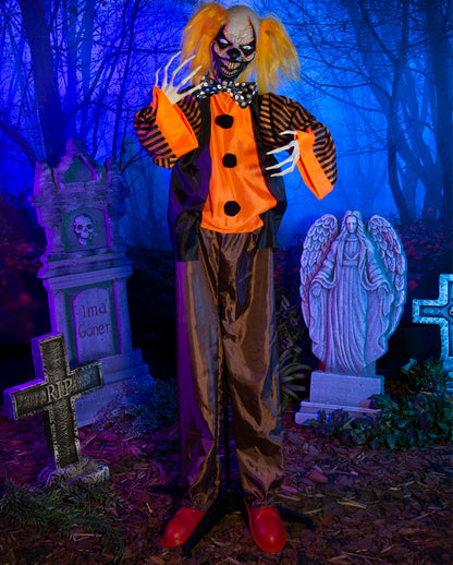 Gnarly Doodle Killer Clown mit Bewegung, Licht & Sound 163cm