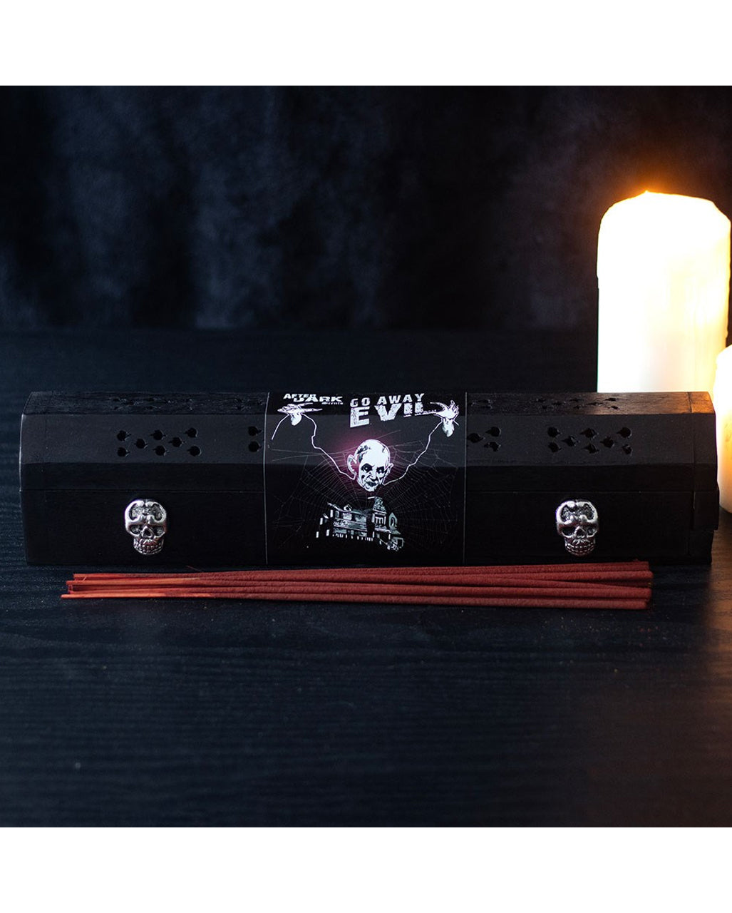 "Go Away Evil" Incense Sticks & Box As A Set