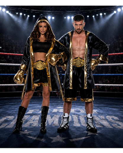Boxhandschuhe für Kostüme Gold
