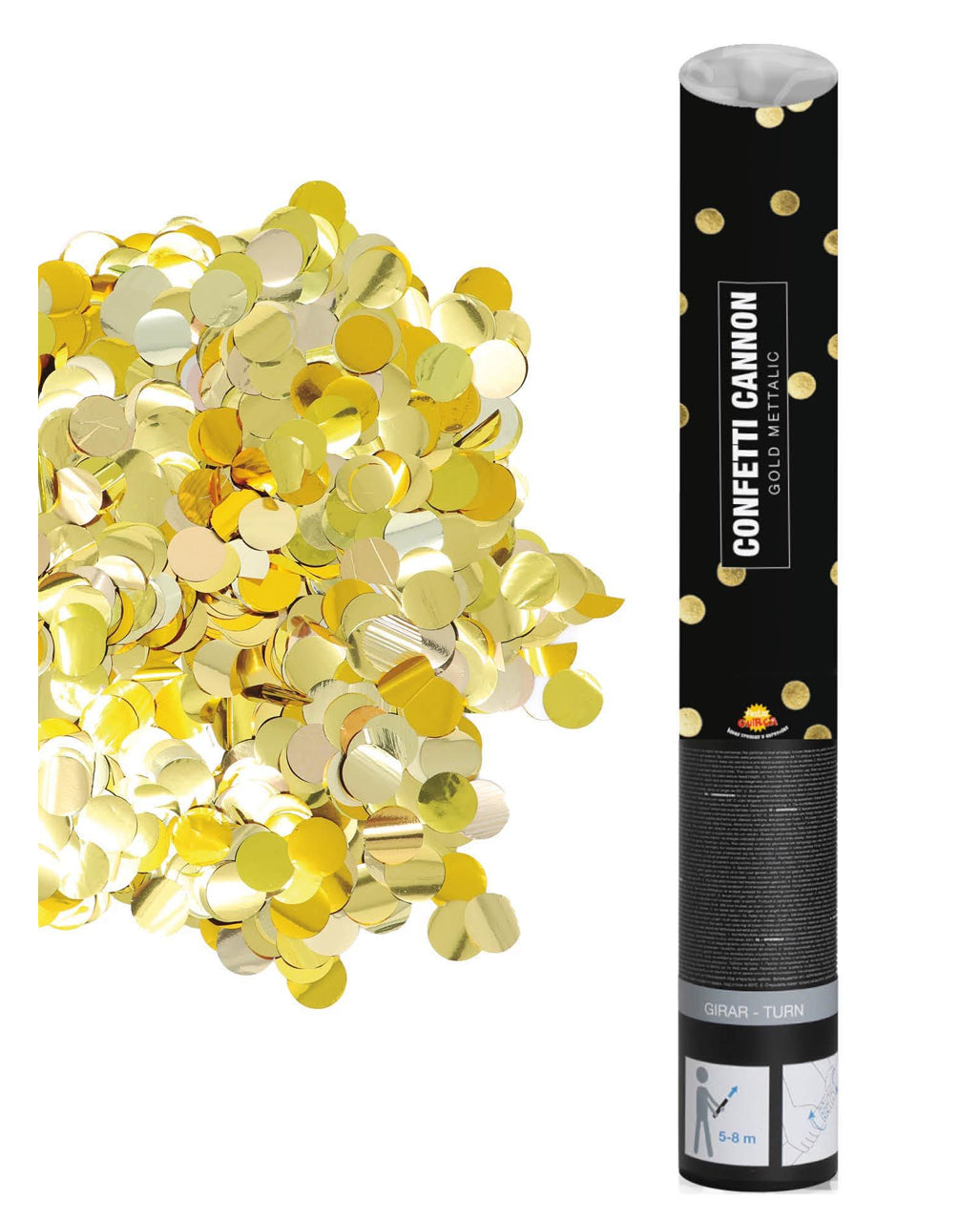 Konfetti Kanone golden