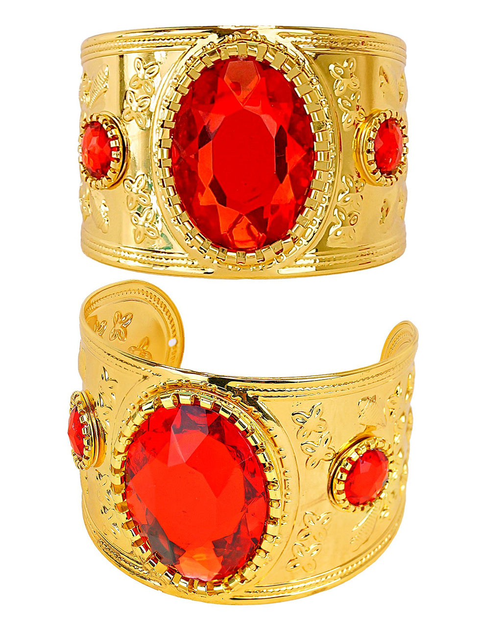Armreif mit Edelsteinen Gold-Rot