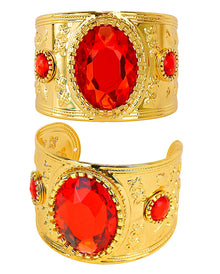 Armreif mit Edelsteinen Gold-Rot