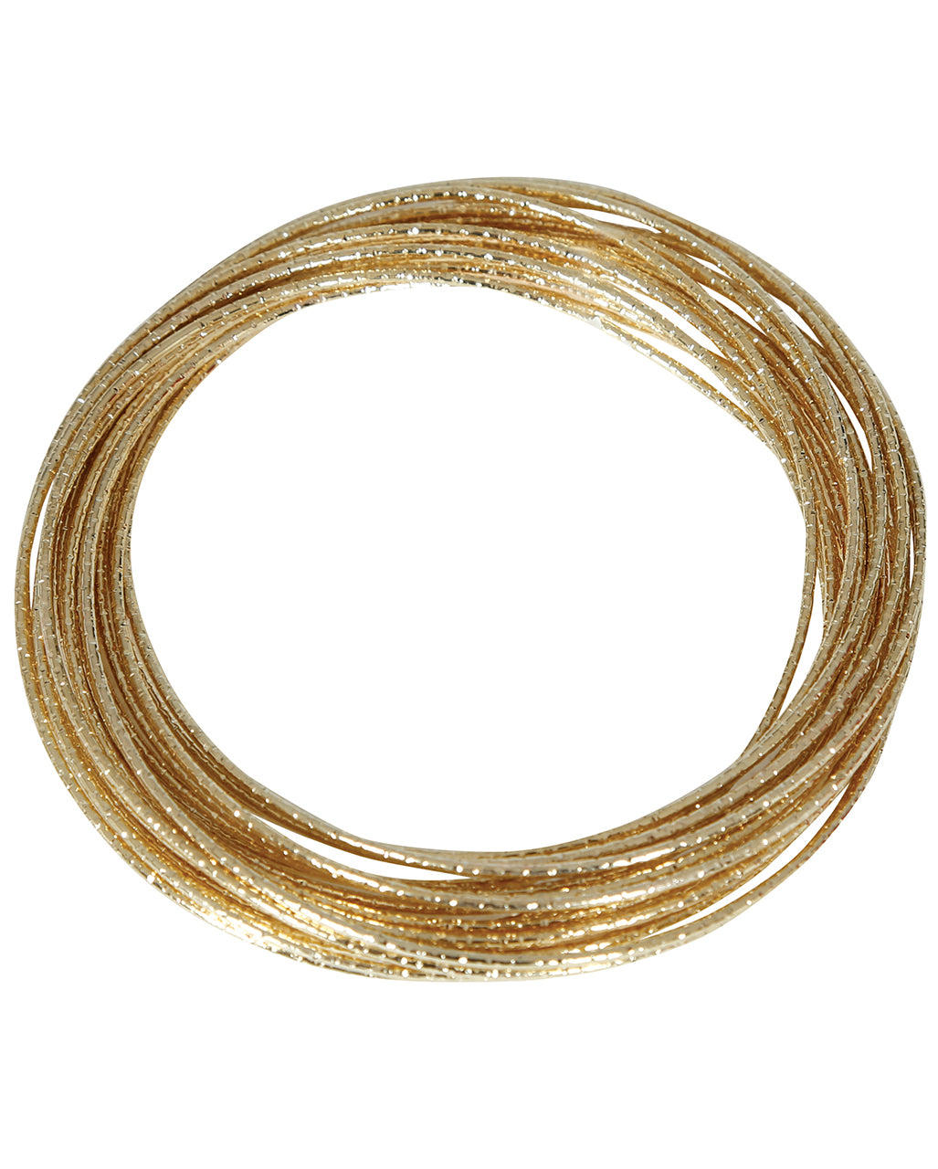Golden Bracelet Made From 20 Fine Metal Rings