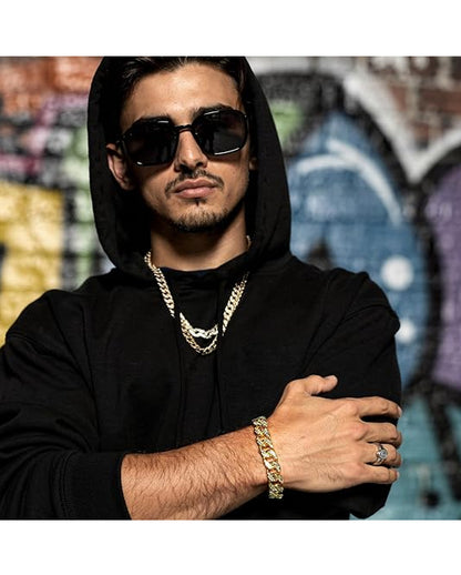 Hip Hop Strass-Armkette Gold