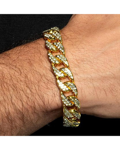Hip Hop Strass-Armkette Gold