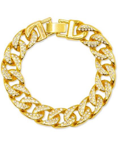 Hip Hop Strass-Armkette Gold
