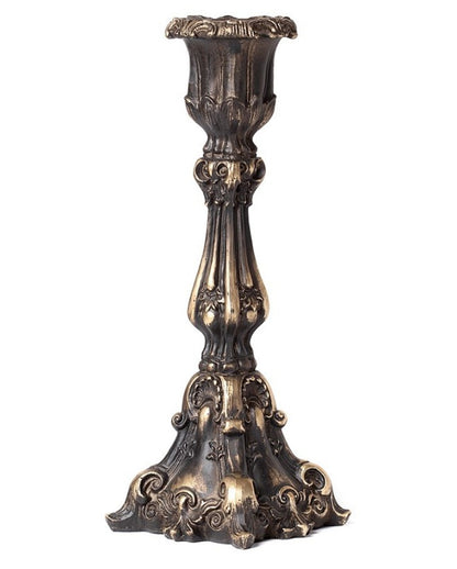 Antik-Goldfarbener Gothic Barock Kerzenleuchter 23,5cm