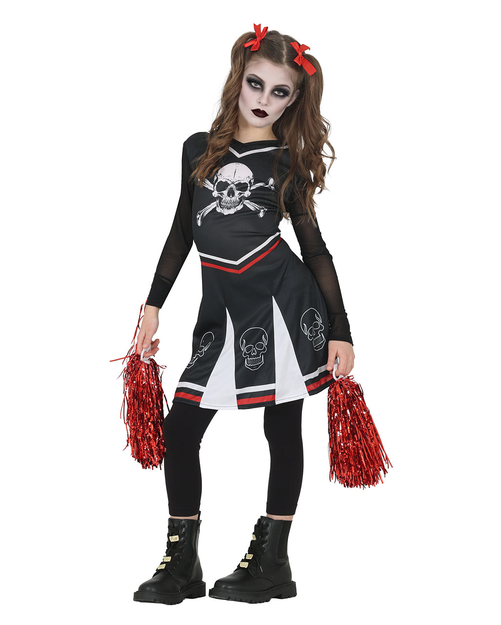 Gothic Cheerleader Kostüm für Kinder