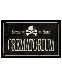 Vintage Gothic Crematorium Schild 43x11cm