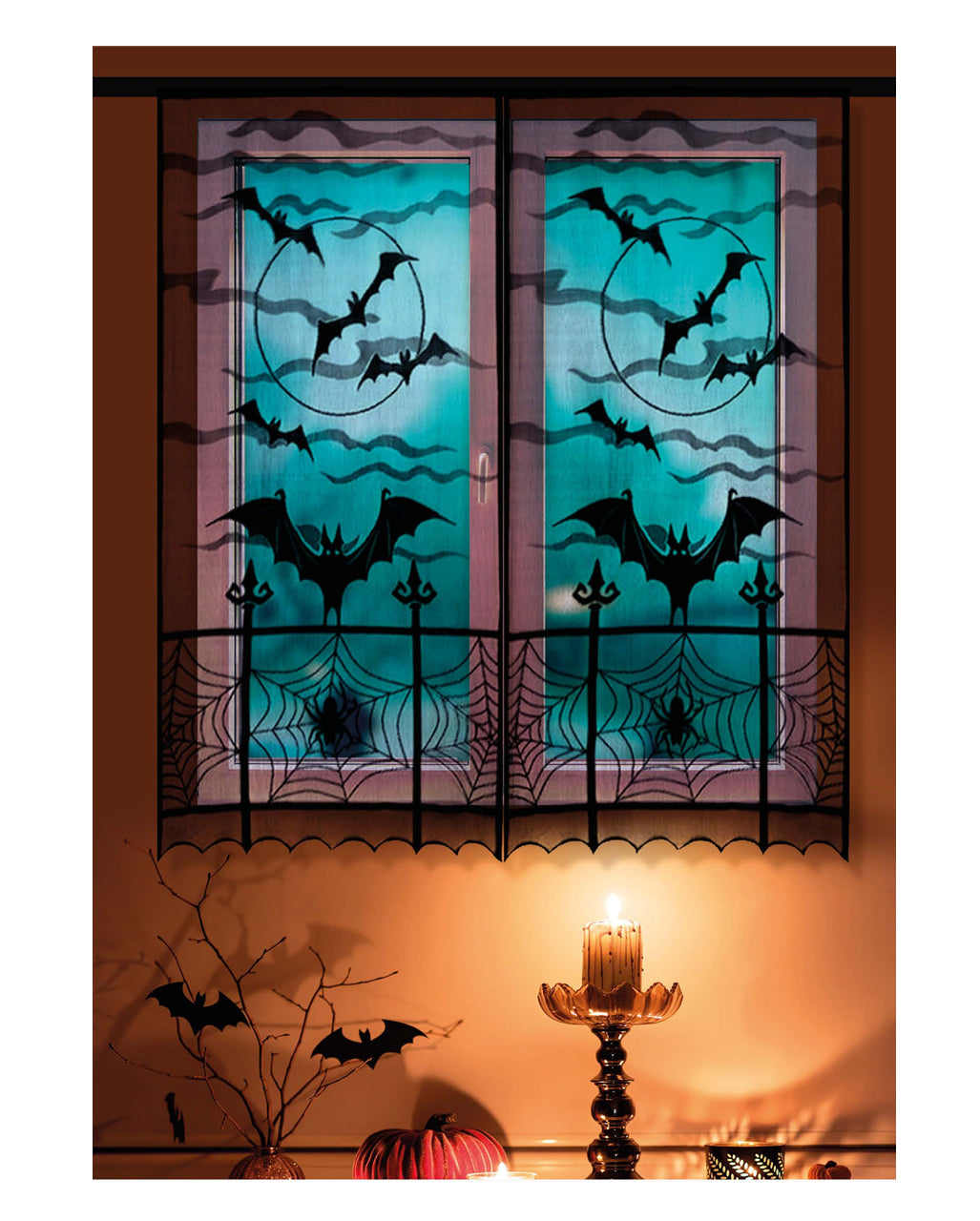 Fledermaus Halloween Fensterdeko 102x213cm