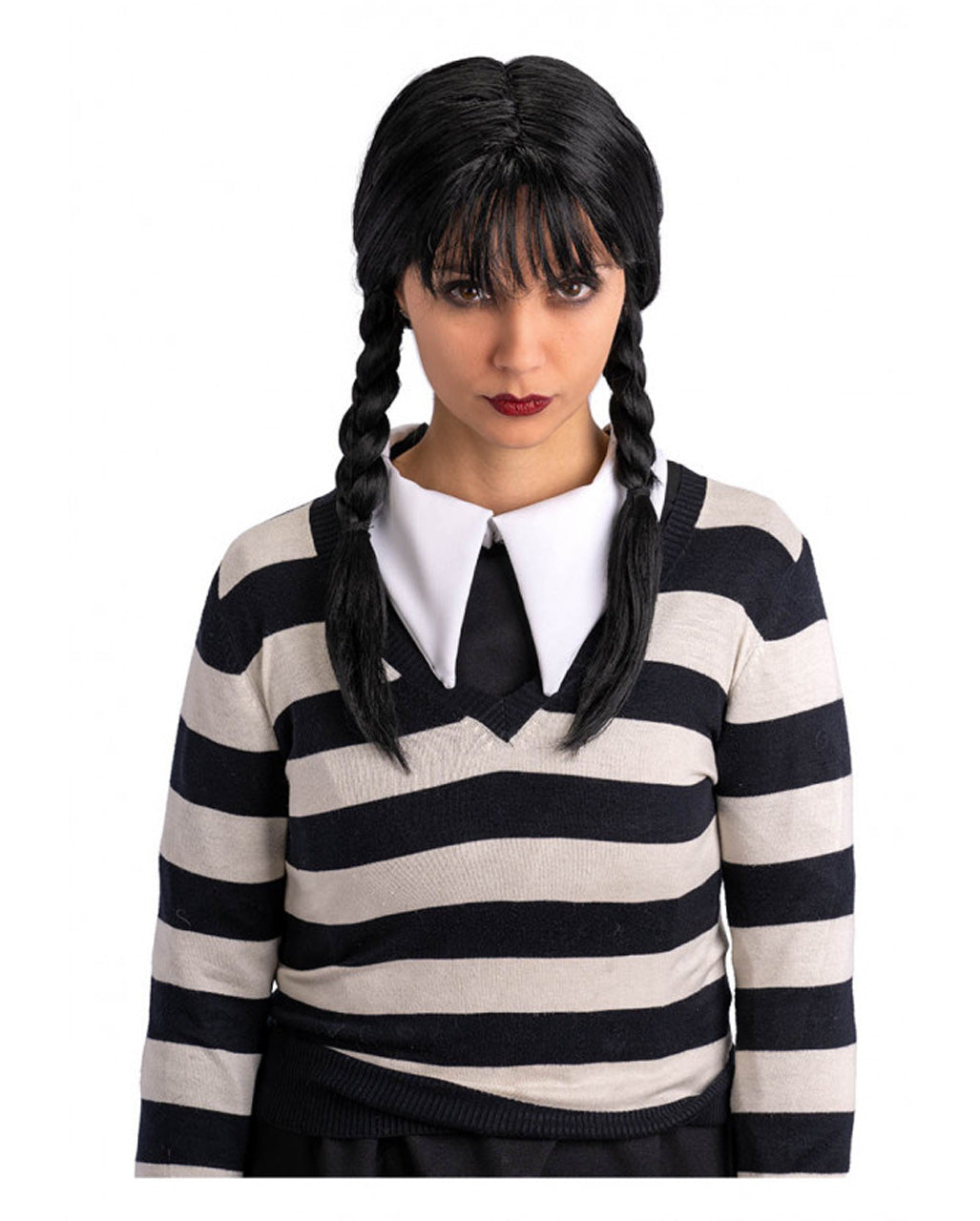 Gothic Girl Perücke mit Zöpfe & Pony