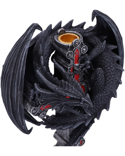 Gothic Drachen Kerzenständer 26,5cm