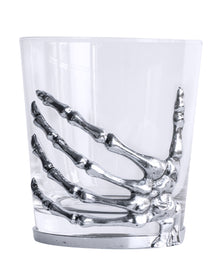 Gothic Heritage Skeleton Hand Whiskey Glass 300ml