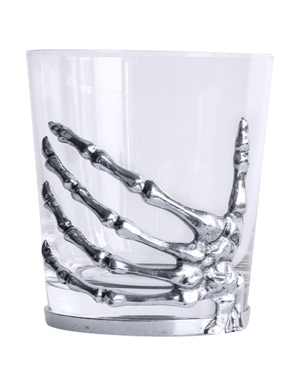 Gothic Heritage Whiskey Glas mit Skeletthand 300ml