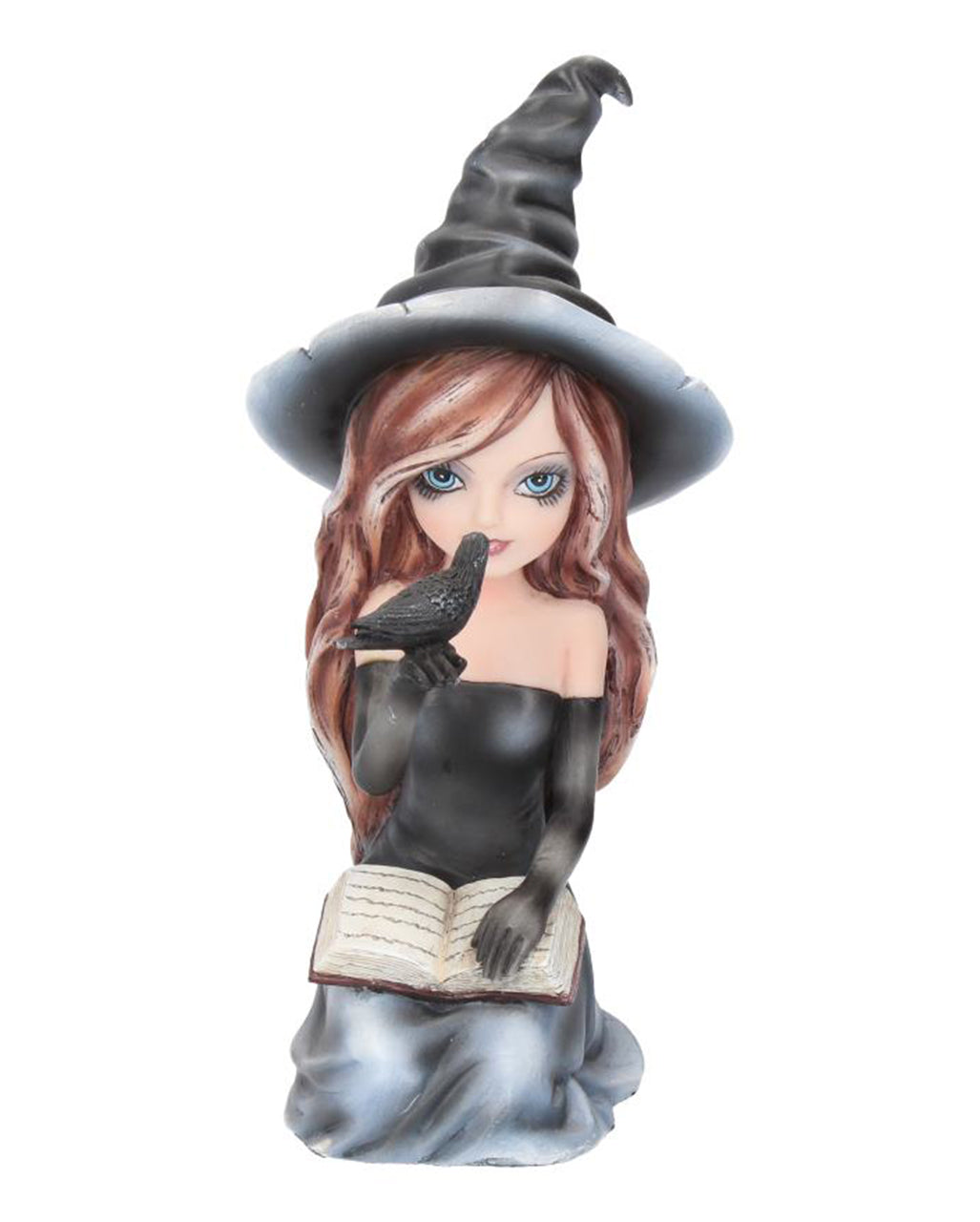 Hexenfigur Regan mit Rabe 15cm