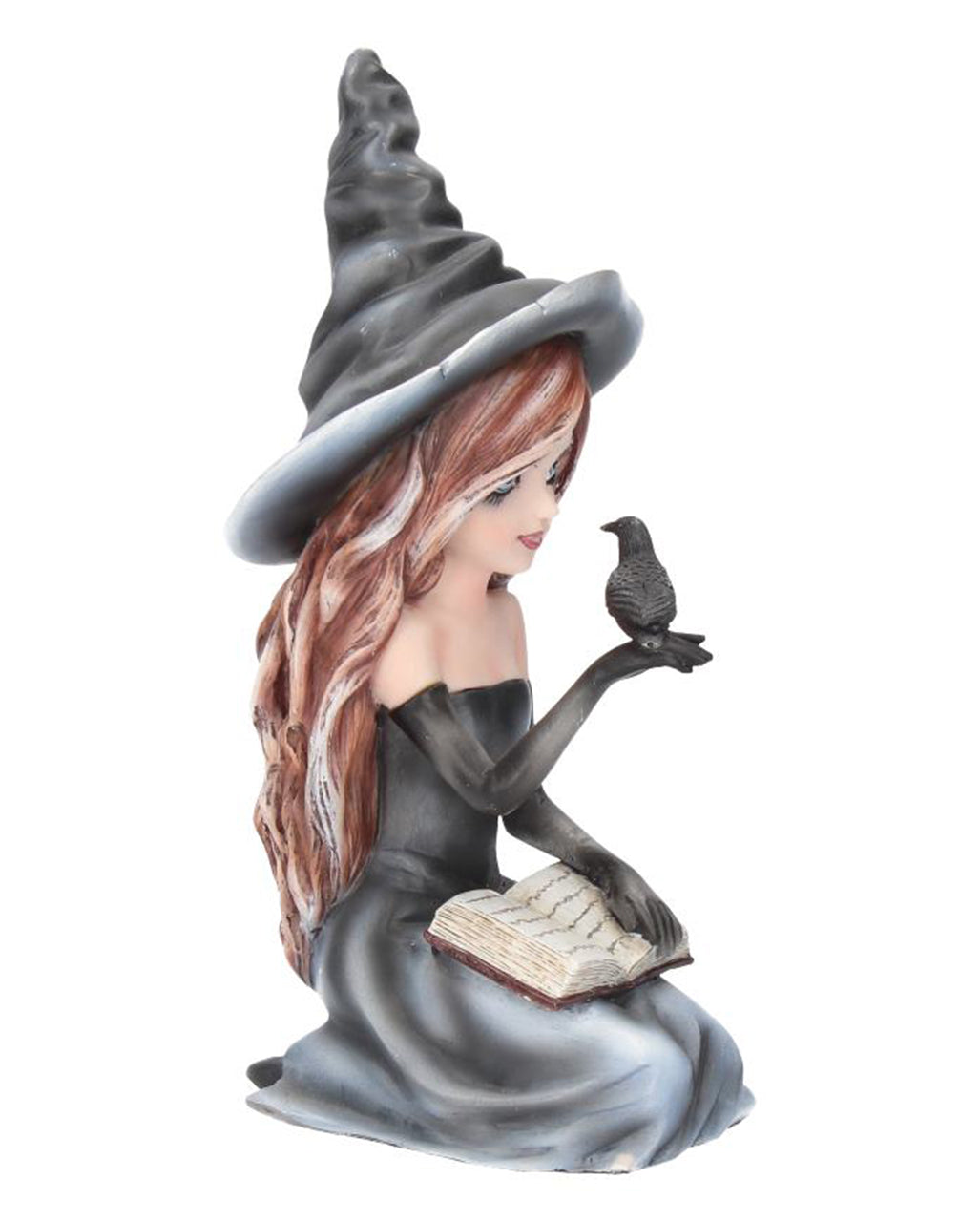 Hexenfigur Regan mit Rabe 15cm