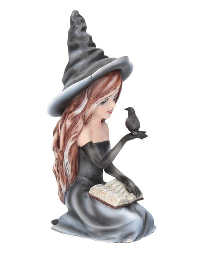 Hexenfigur Regan mit Rabe 15cm