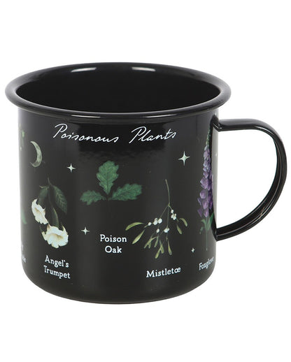 Gothic Kaffeebecher mit Giftpflanzen als Motiv